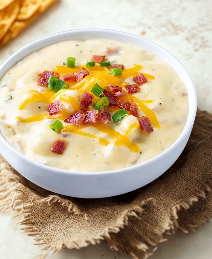 Bowl Loaded Baked Potato Soup.