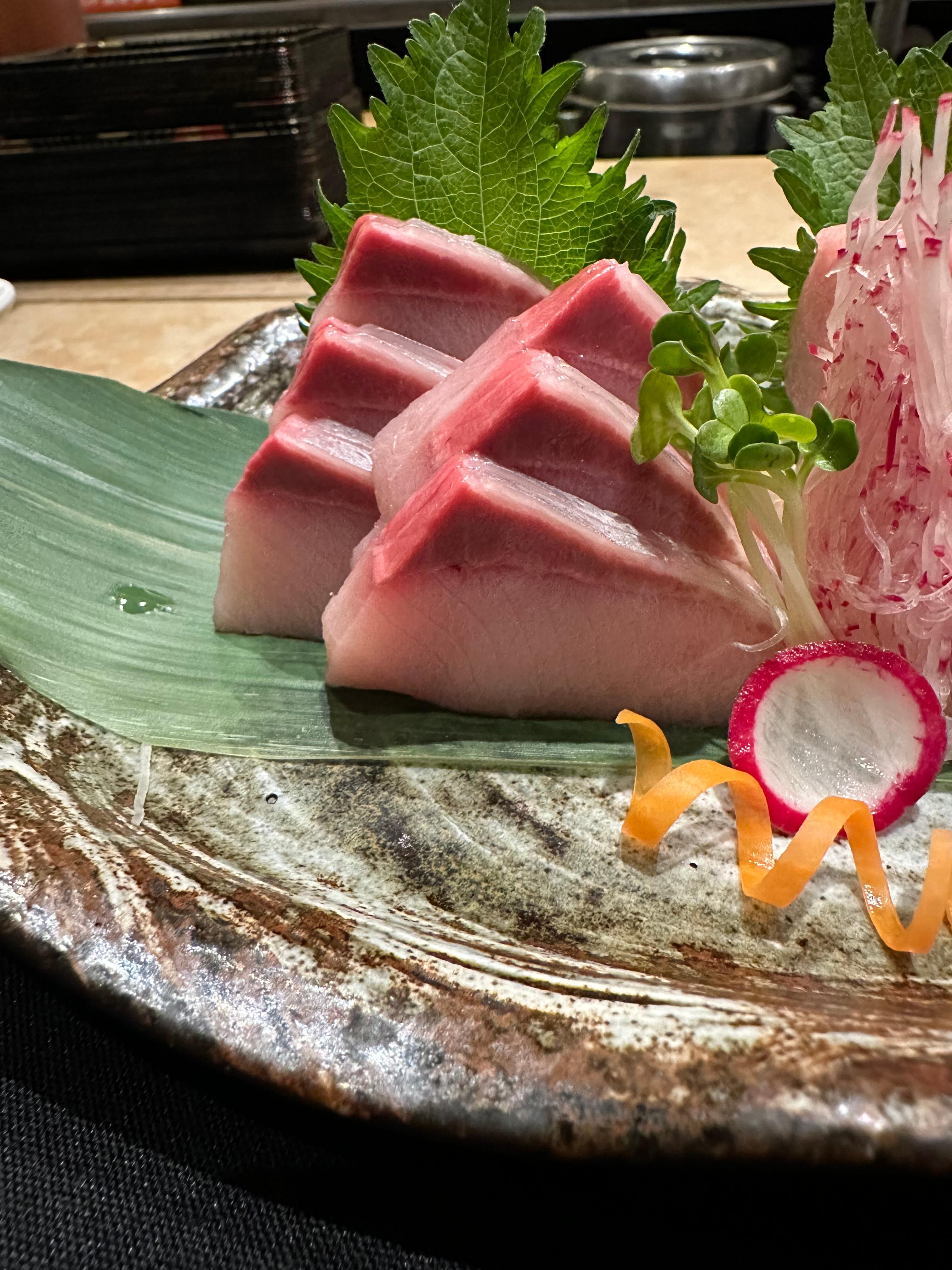 Hamachi Sashimi.