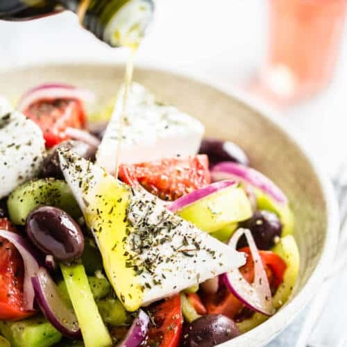 Authentic Greek salad Entree.