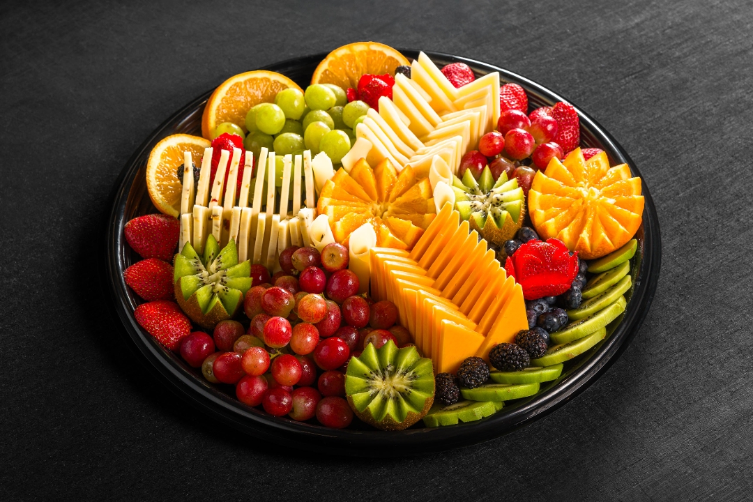 CHEESE & FRUIT PLATTER.