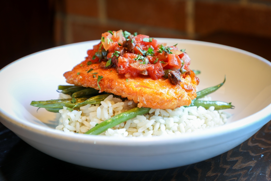 Salmon Puttanesca.