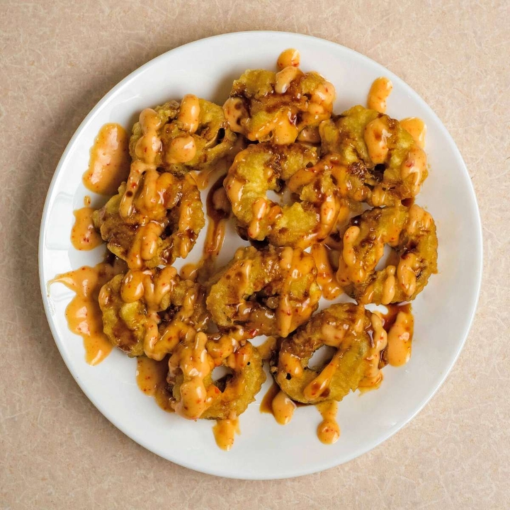 Calamari Tempura Appetizer.