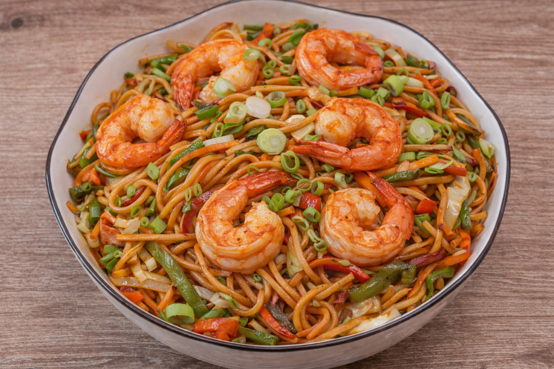 Shrimp Hakka Noodles.