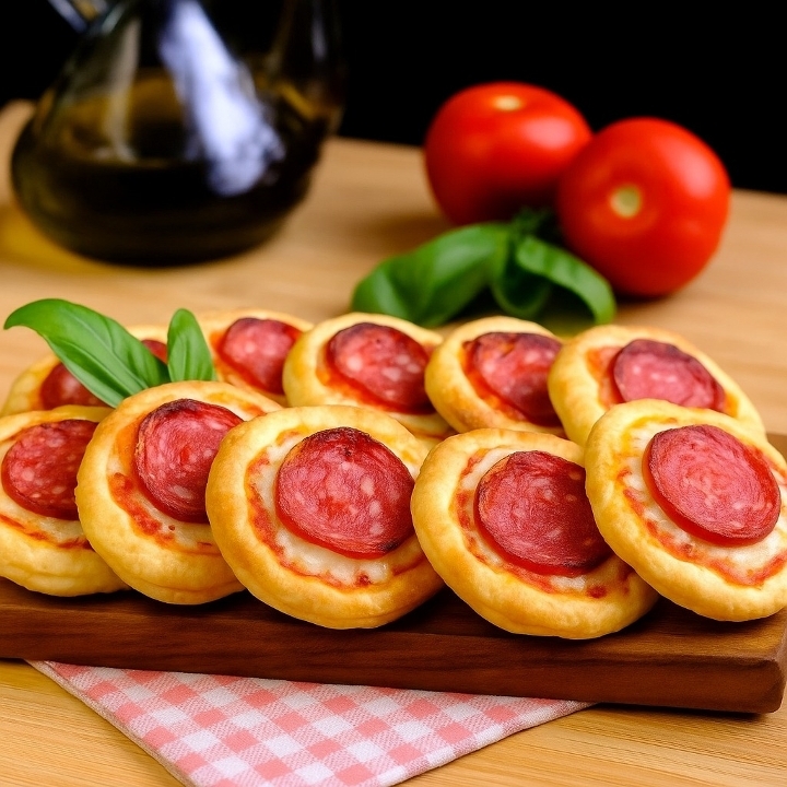Spicy Pepperoni Baby Pizza Platter.