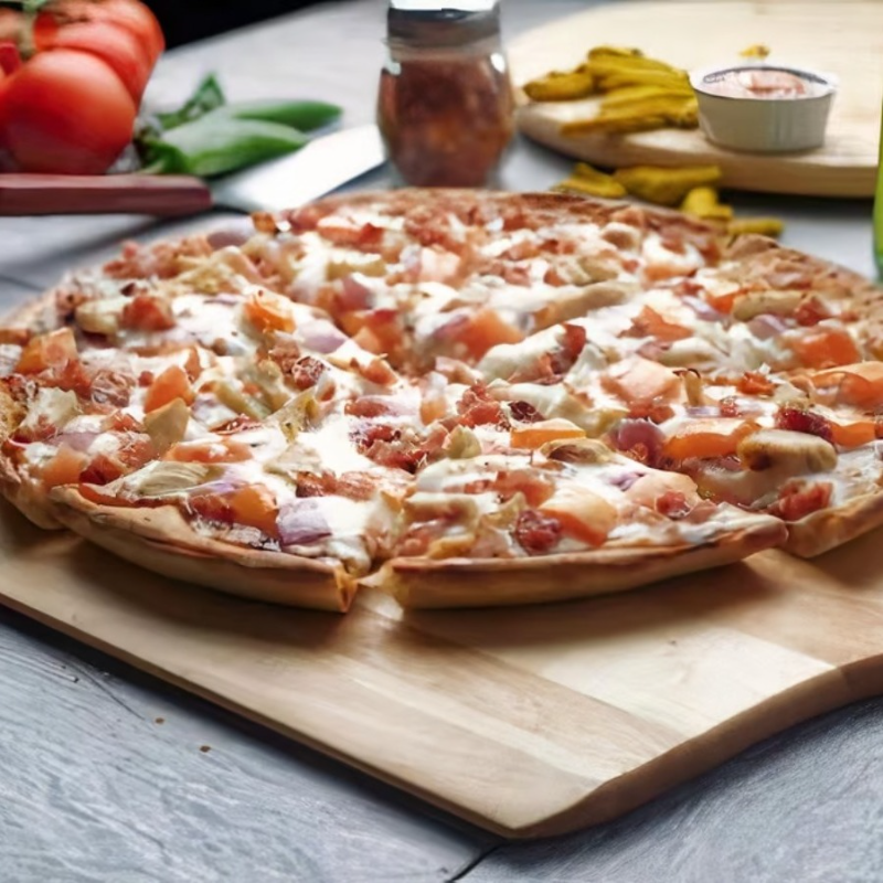 BBQ Chicken Pizza.