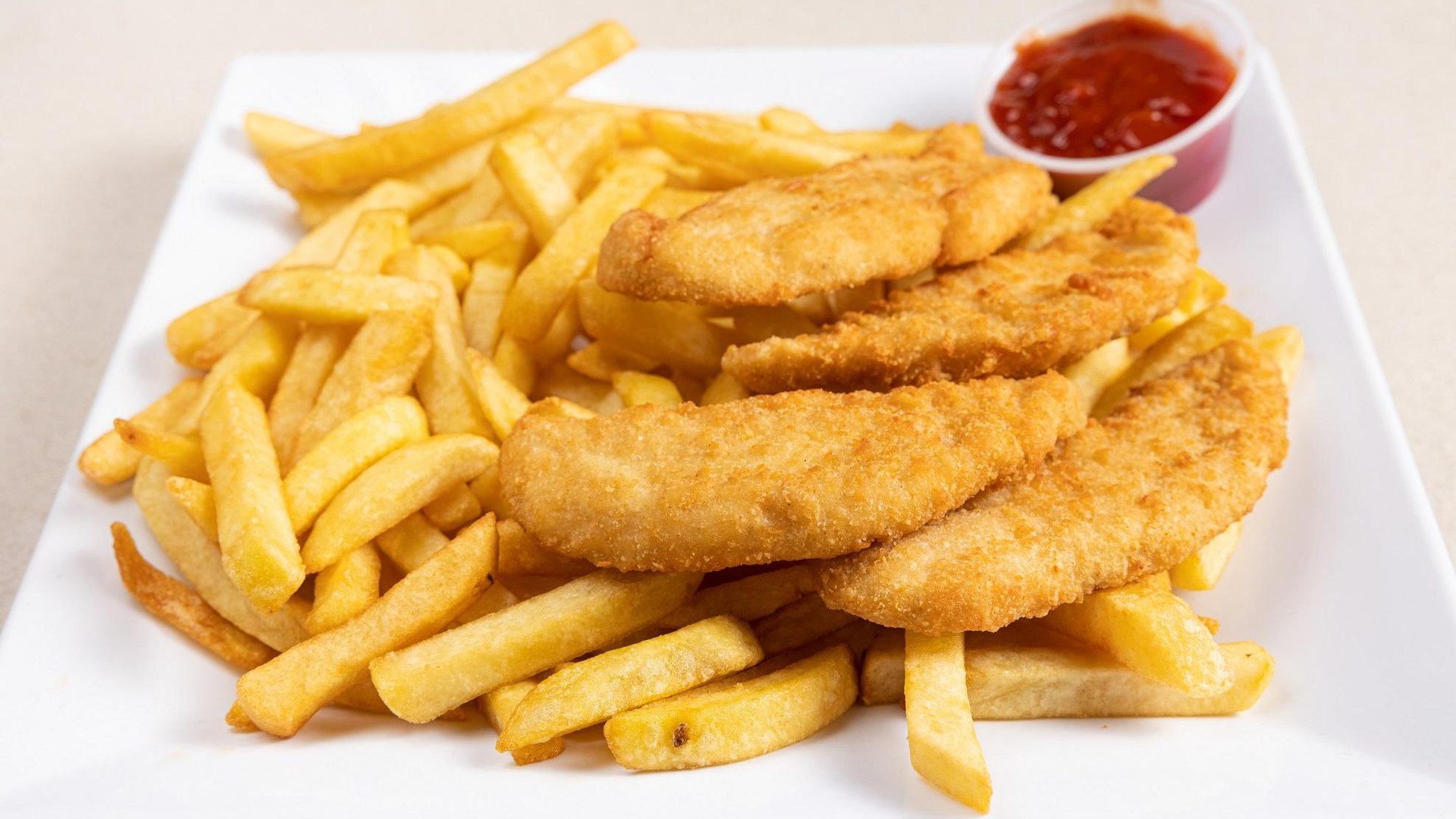 Kids Chicken Fingers & French Fries.