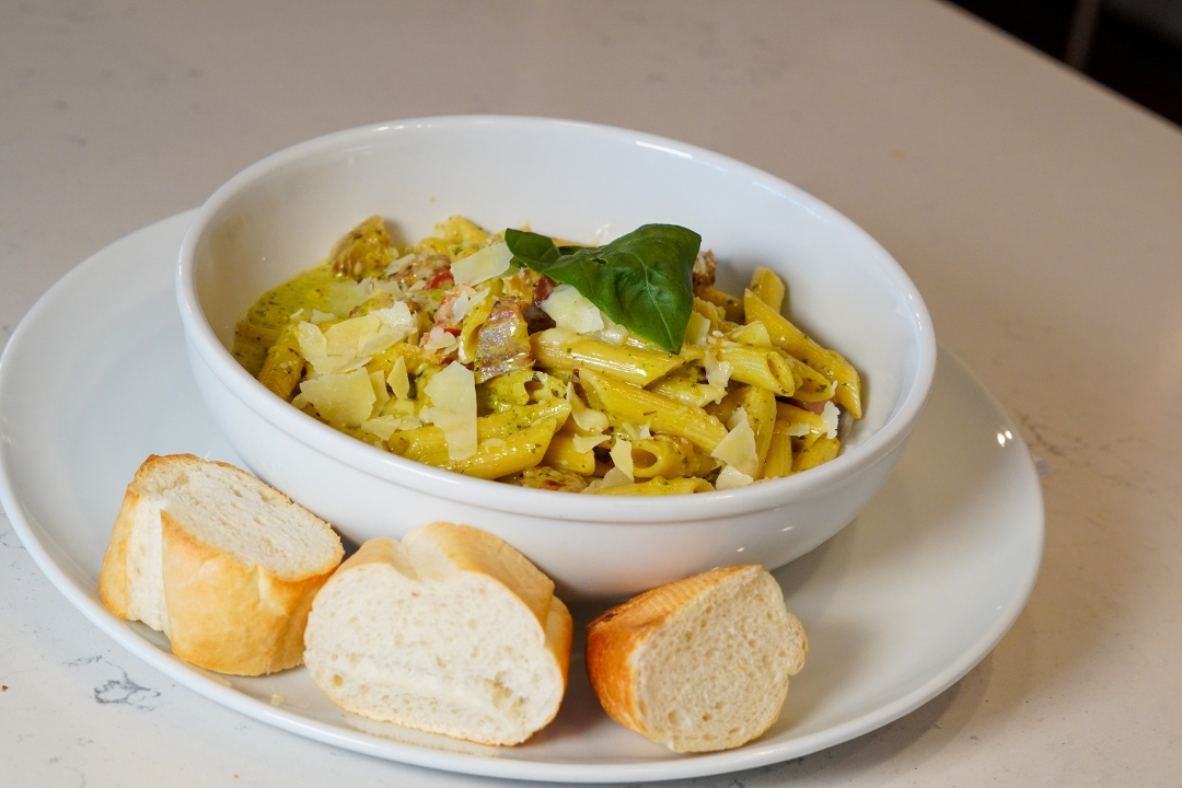 Pesto Chicken Penne Pasta.