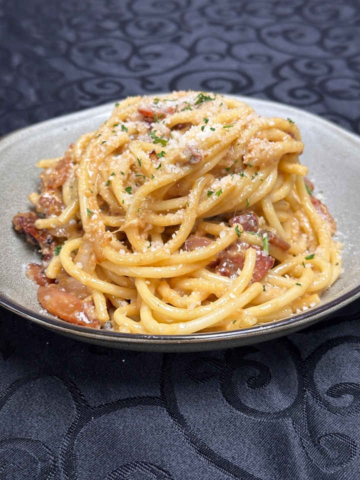 Bucatini Carbonara.