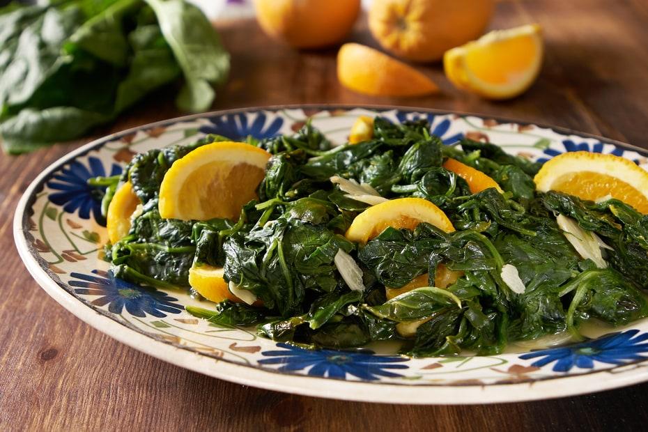 Spinach in Olive & Garlic.