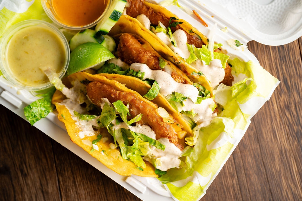 3x Rockfish Tacos.