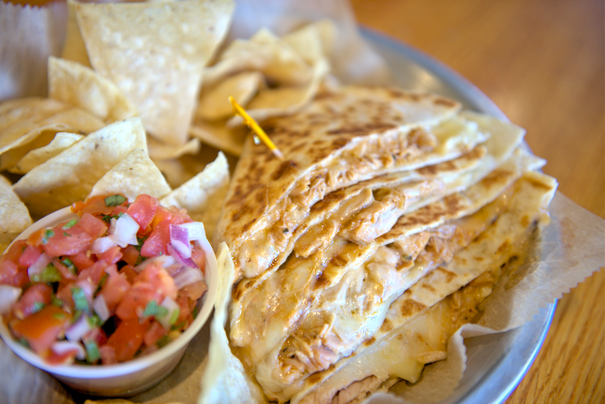Shredded Chicken Quesadilla.