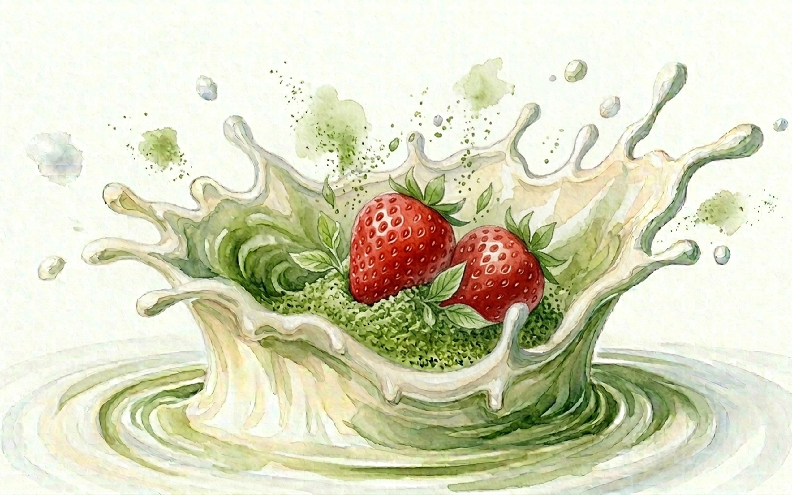 Matcha + Strawberry shake (S13).