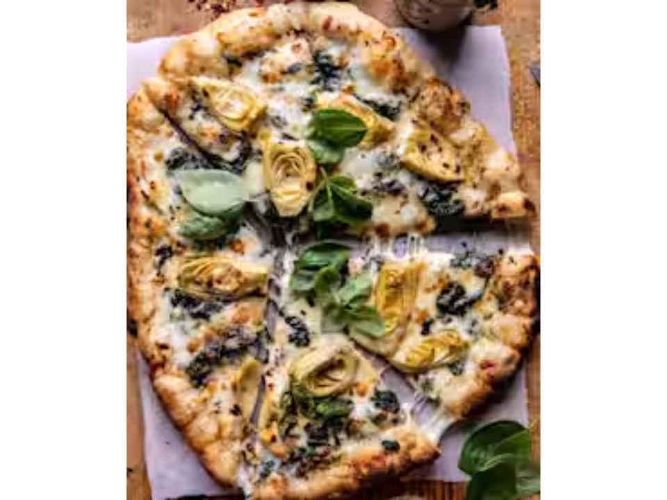 Spinach Artichoke Pizza 18".