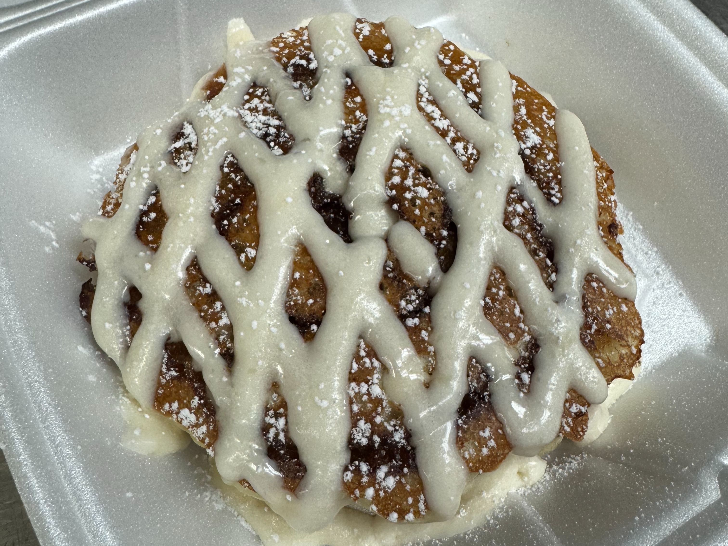 Cinnamon Roll Pancakes.