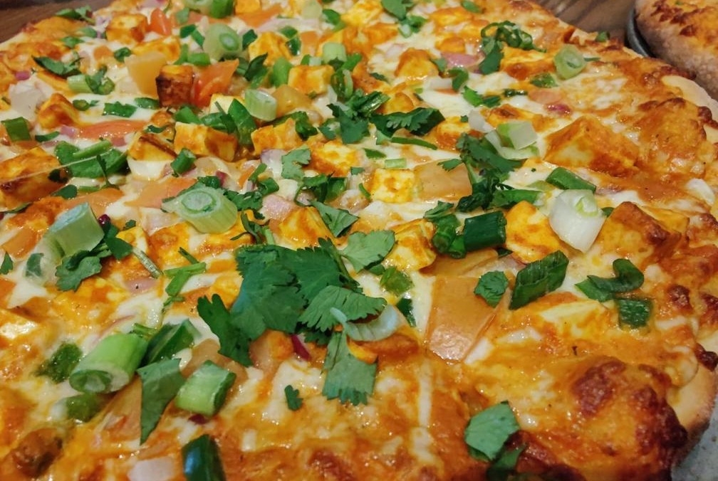 Paneer Tikka Pizza.