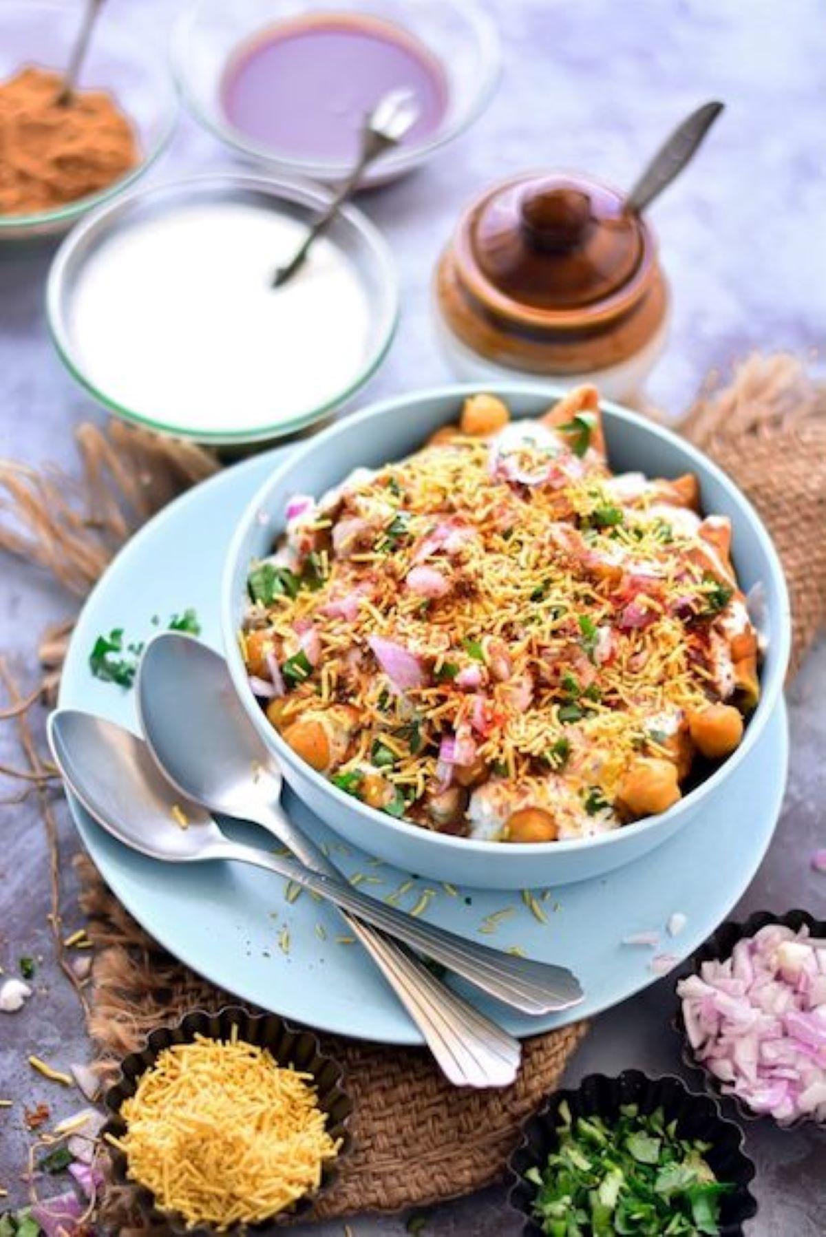 Samosa Chole Chaat.