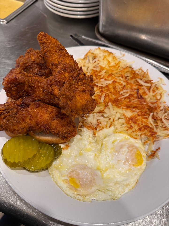 Chicken Tenders & Eggs.