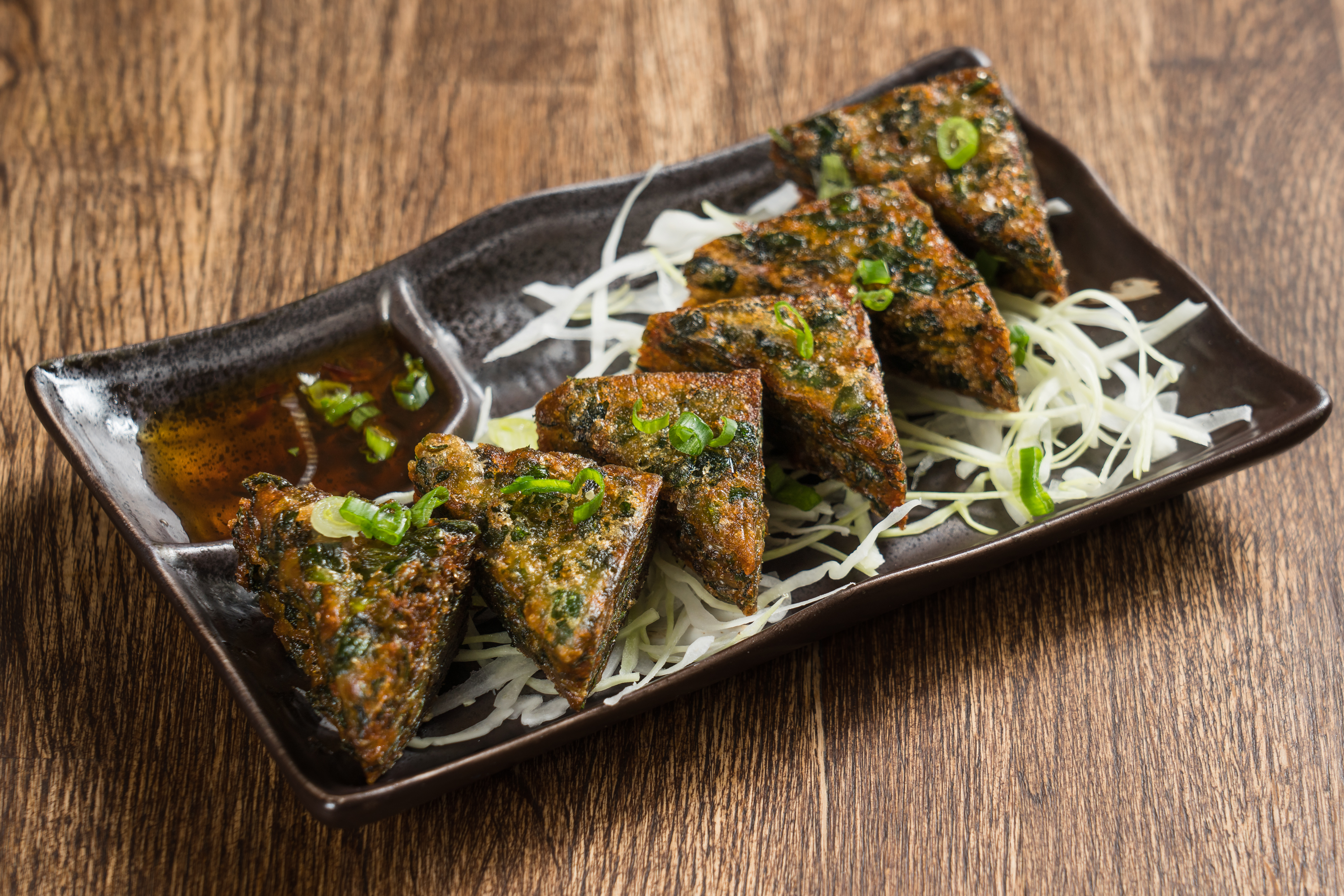 Fried Chive Cakes.