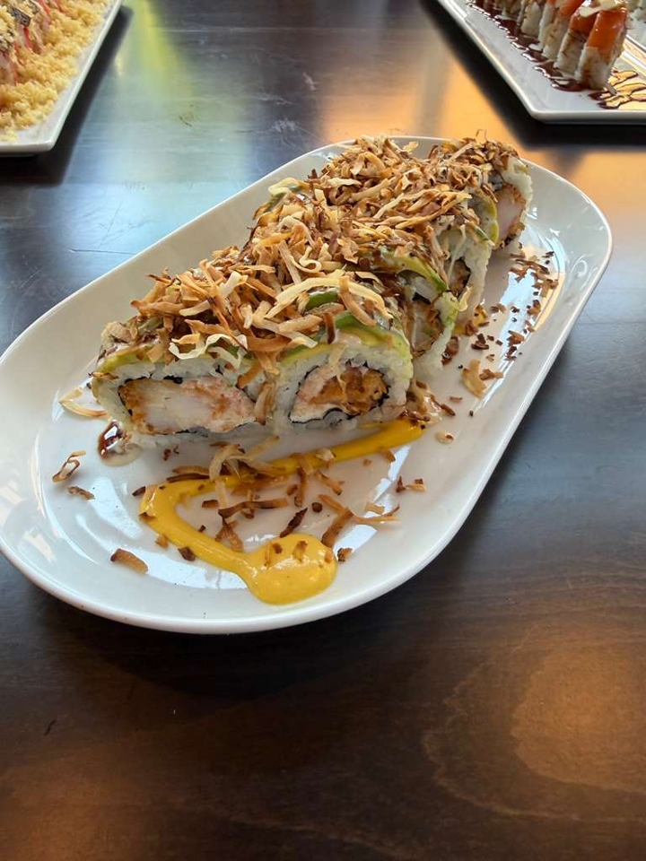 Crispy Coconut Shrimp Roll.