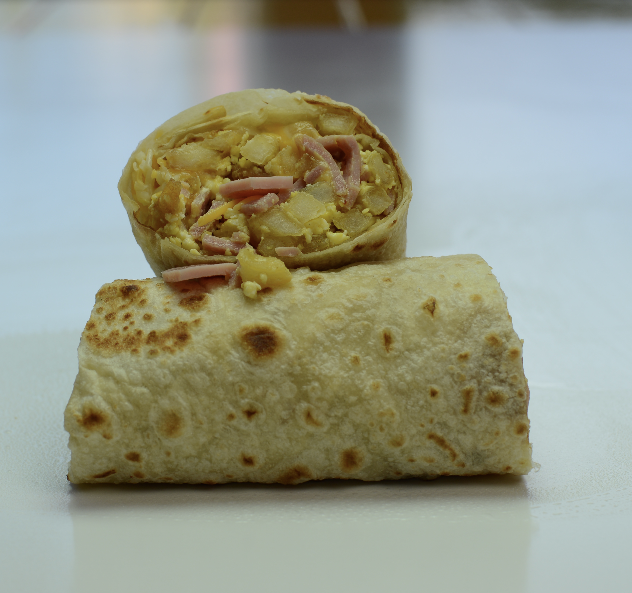 HAM BREAKFAST BURRITO.