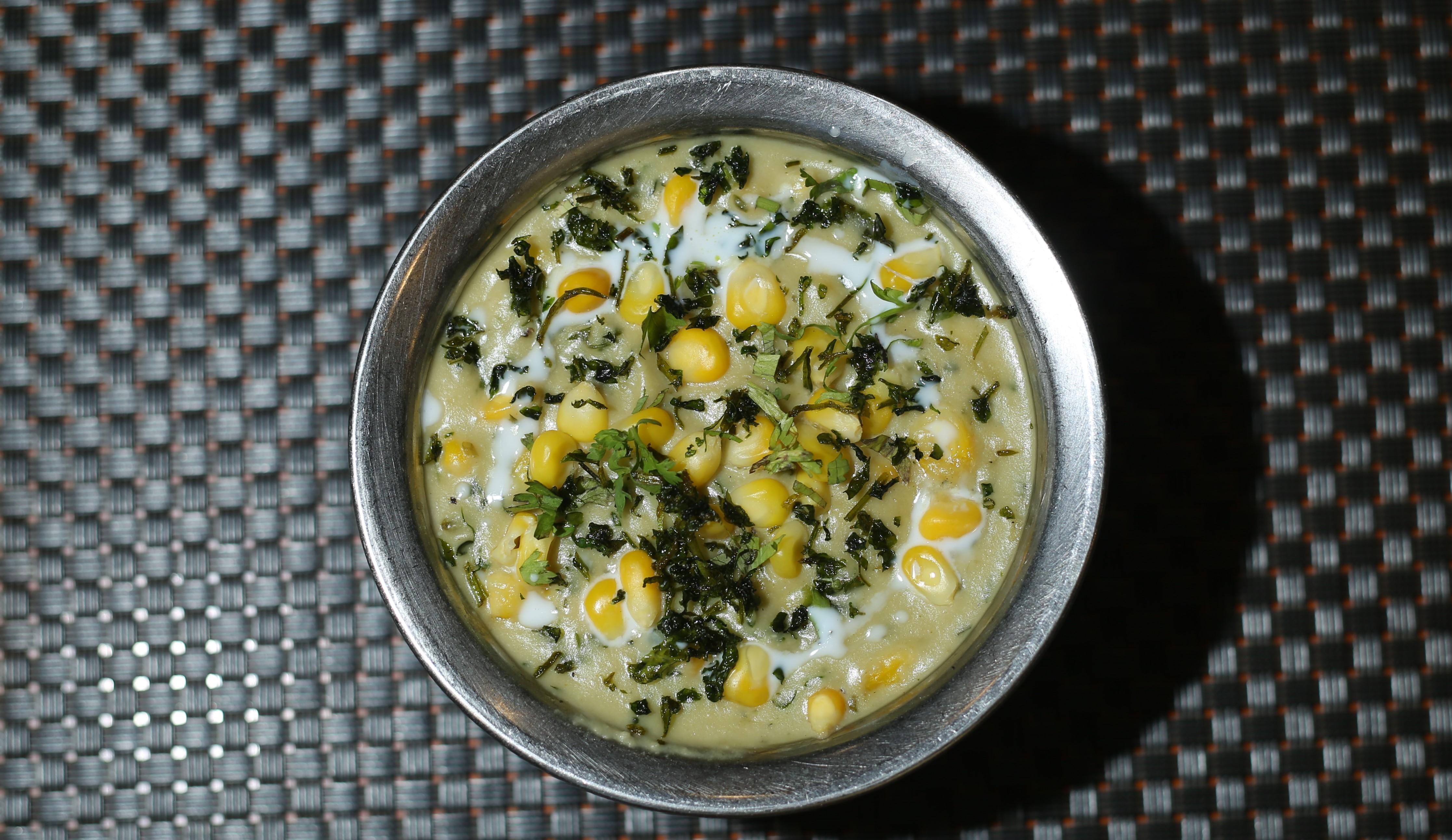 Corn Methi Malai.