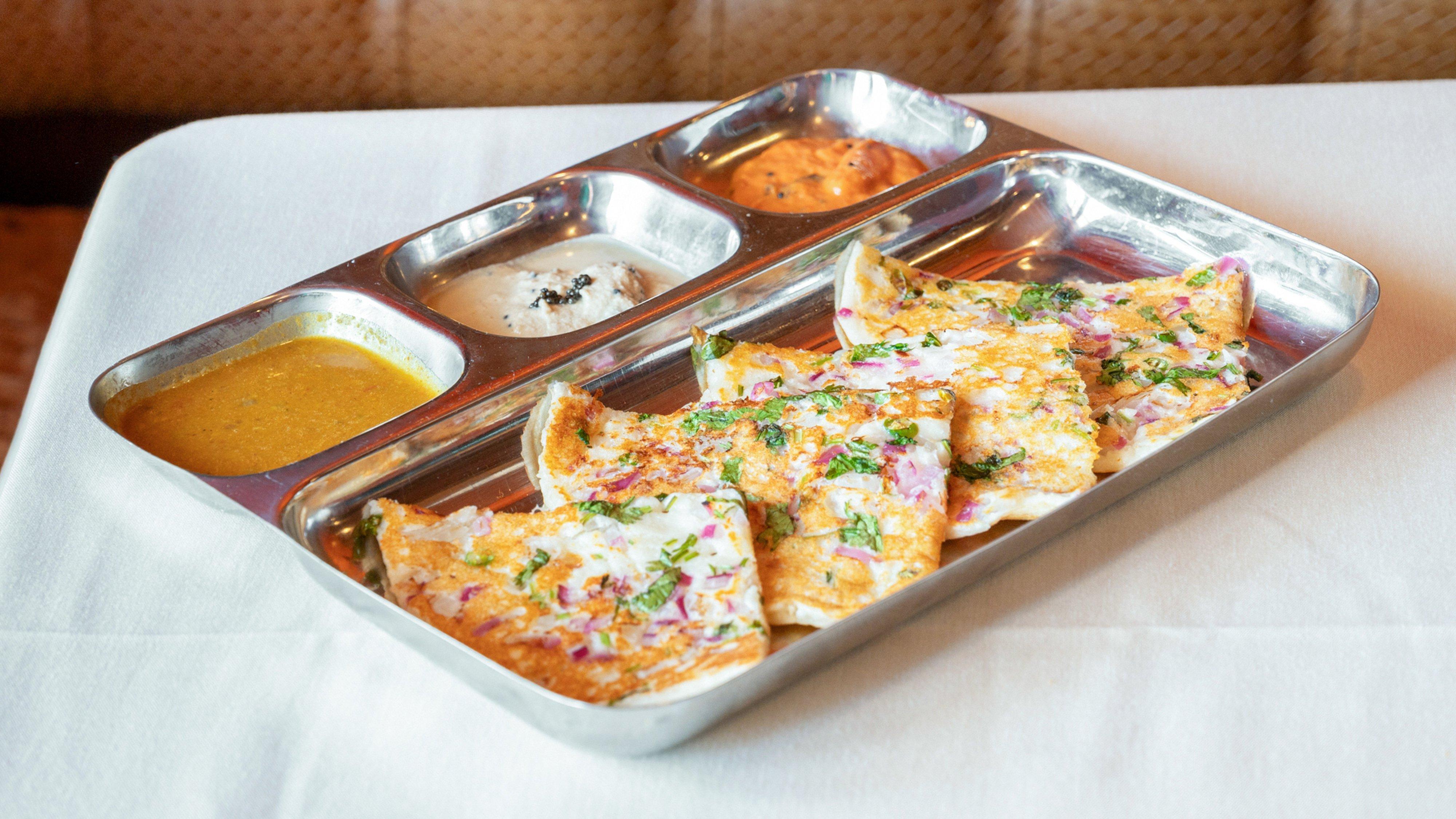 Onion Chilly Uttapam.