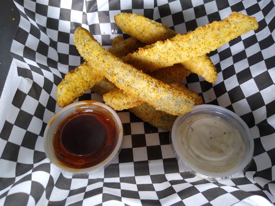 FRIED PICKLE SPEARS.