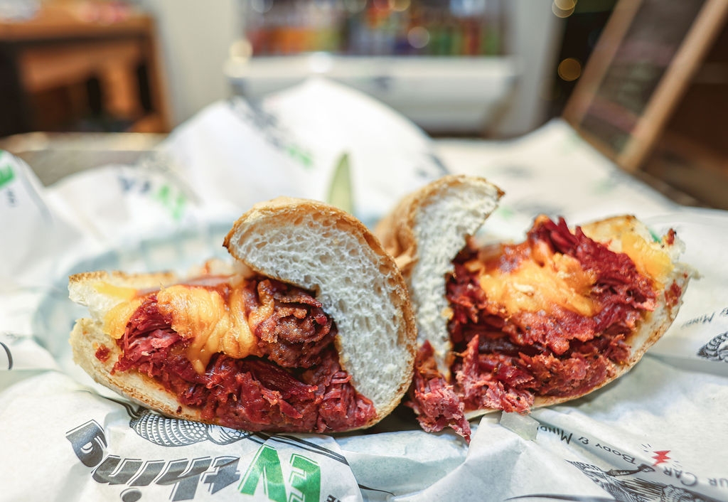 Chopped Beef Brisket Sandwich.