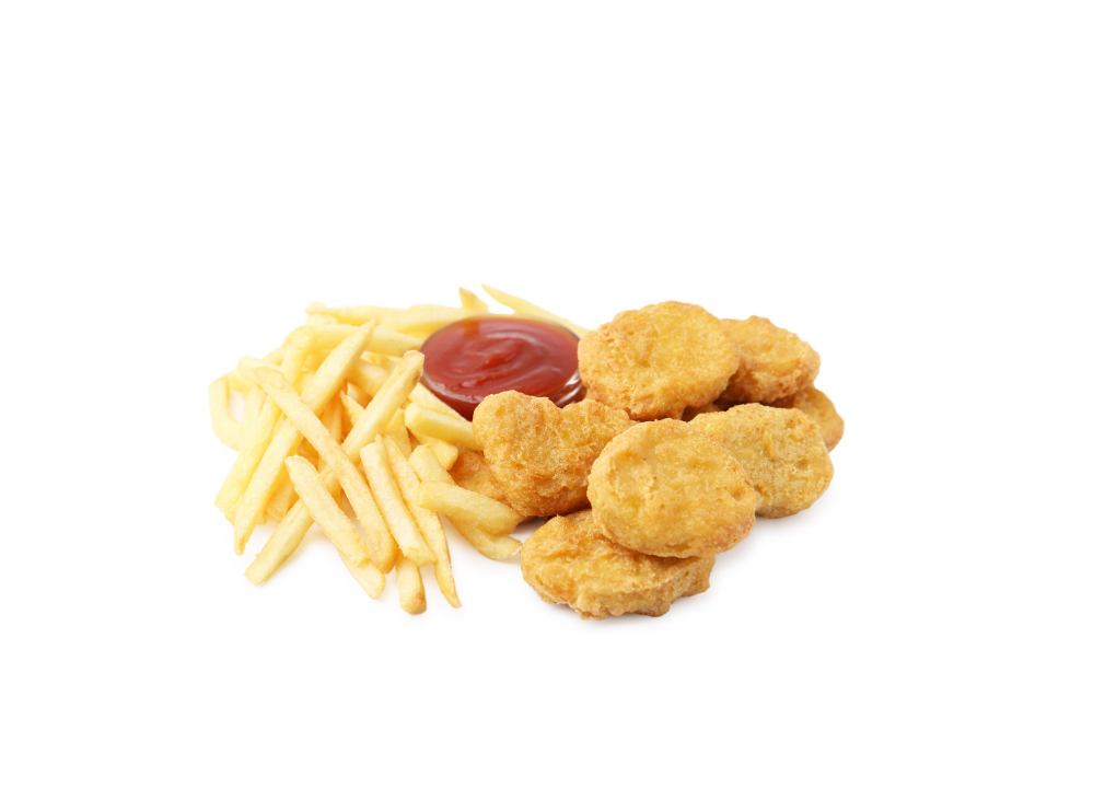 Chicken Nuggets 8 Pcs with Fries.