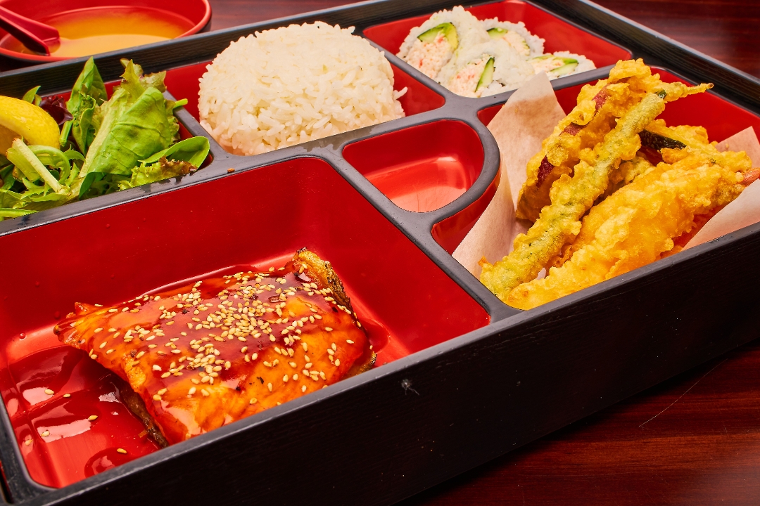 Salmon Teriyaki Bento.