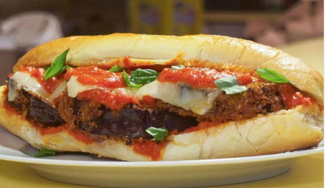 EGGPLANT PARMIGIANA HERO.