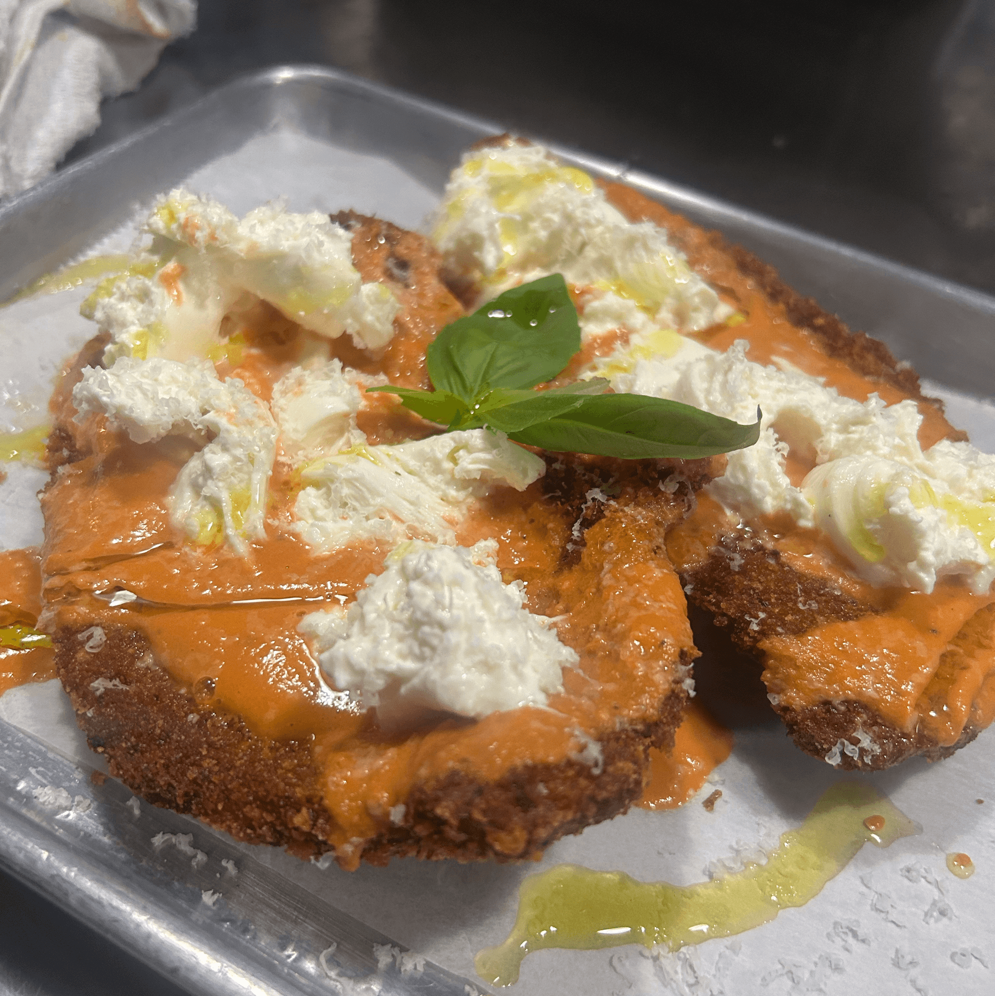 Chicken Vodka Burrata Parm.