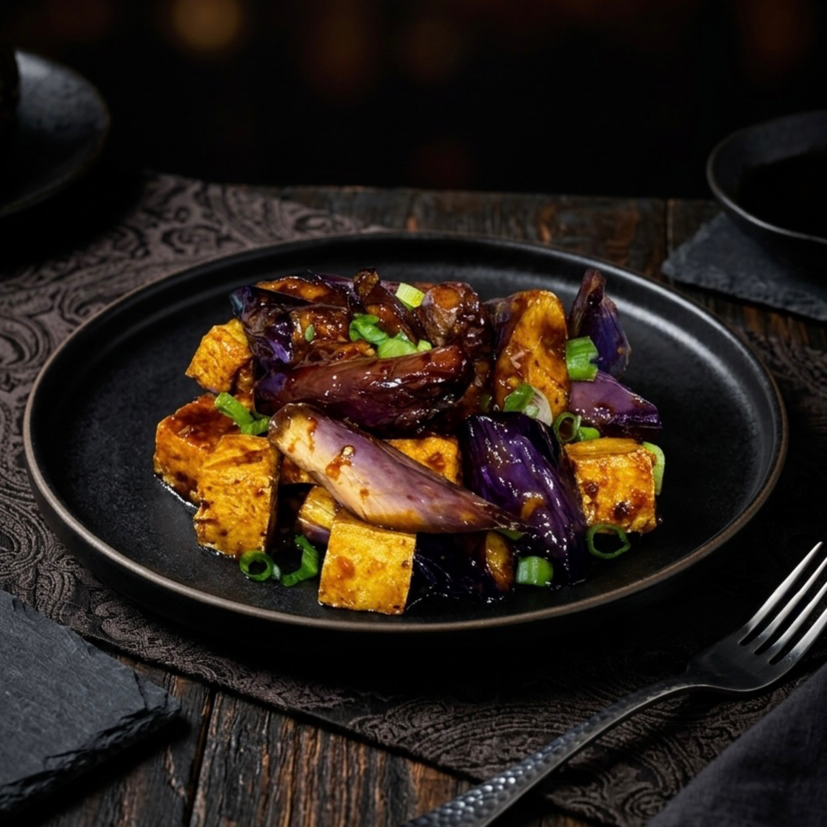 Eggplant Tofu (spicy).