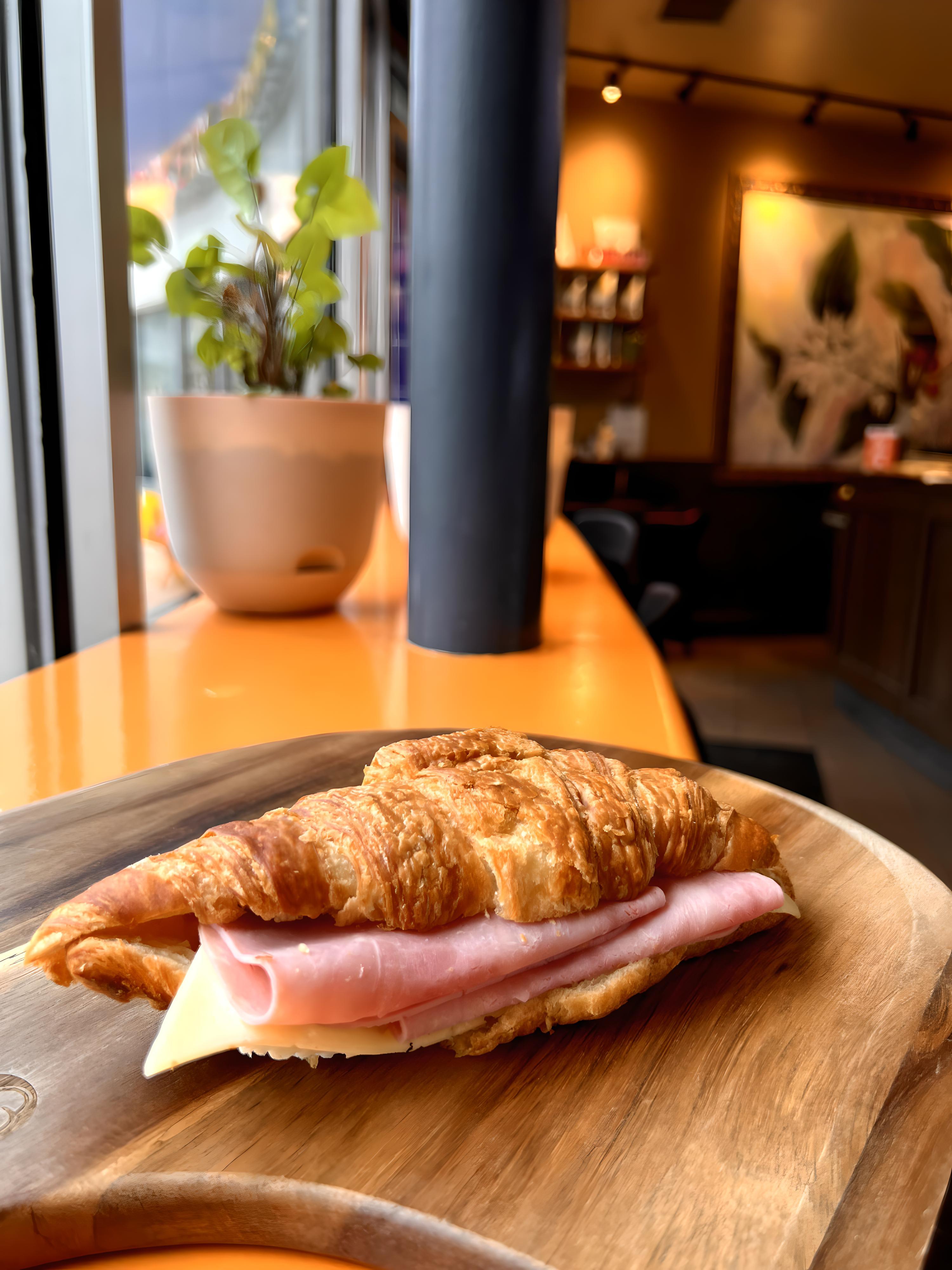Ham, Egg, & Cheese Croissant.