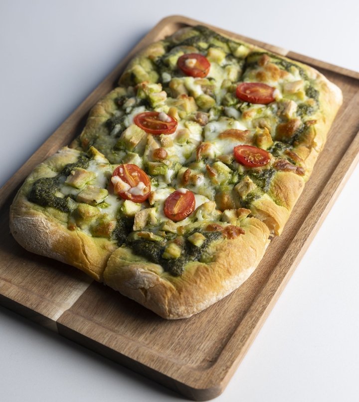 Chicken Pesto Flatbread.