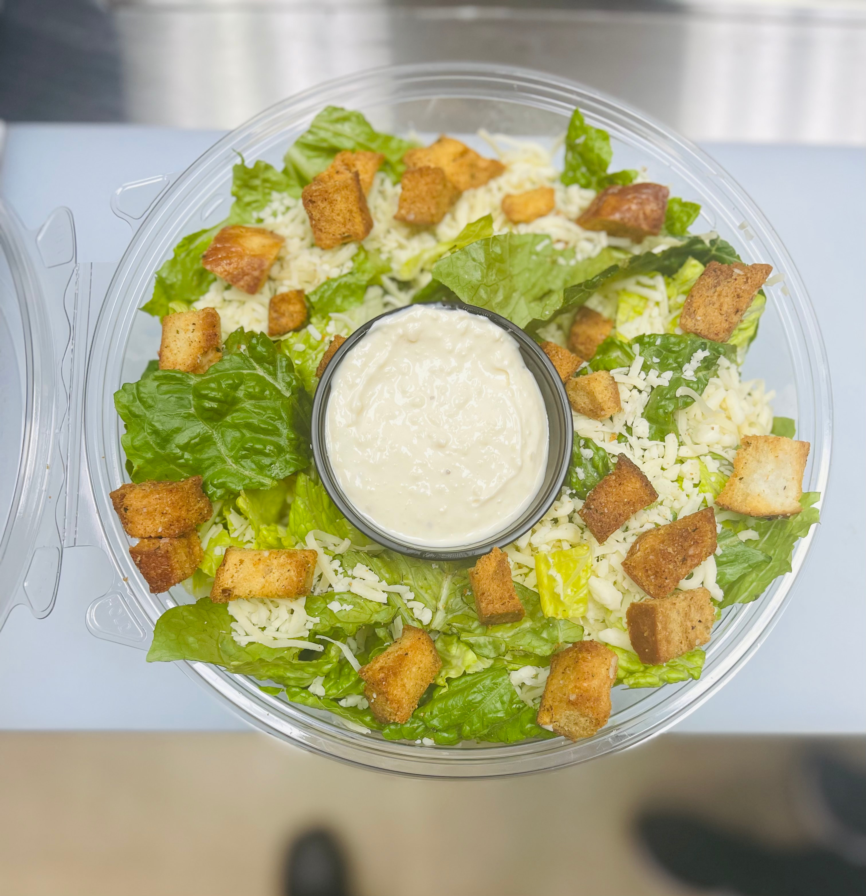 Traditional Caesar Salad.