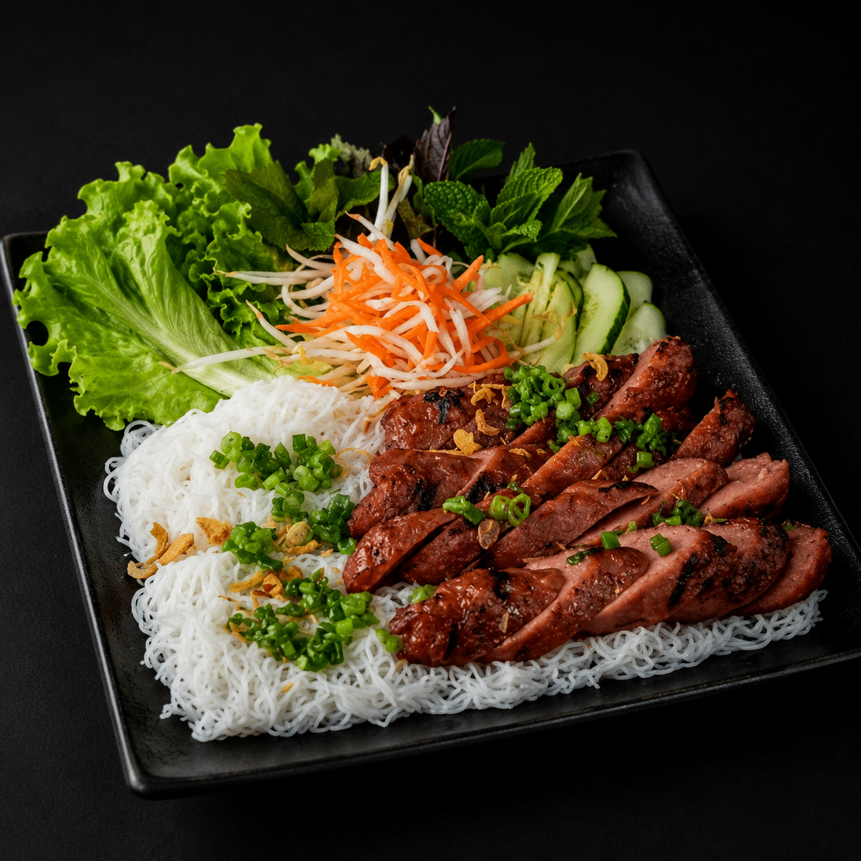 [15A] Crepe Noodles w/ Pork Sausage.