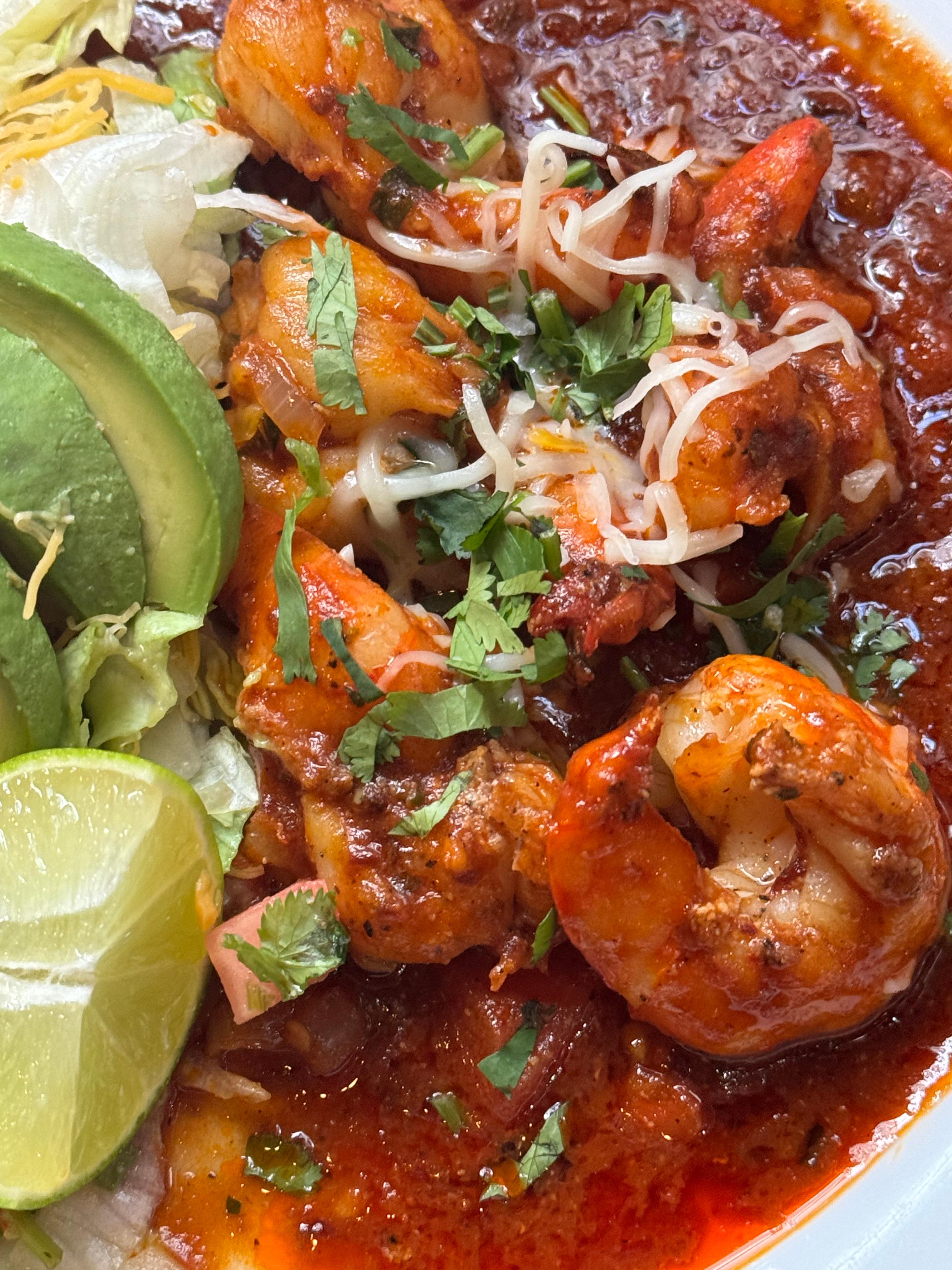 #15. Tiger Prawn Diabla Plato.