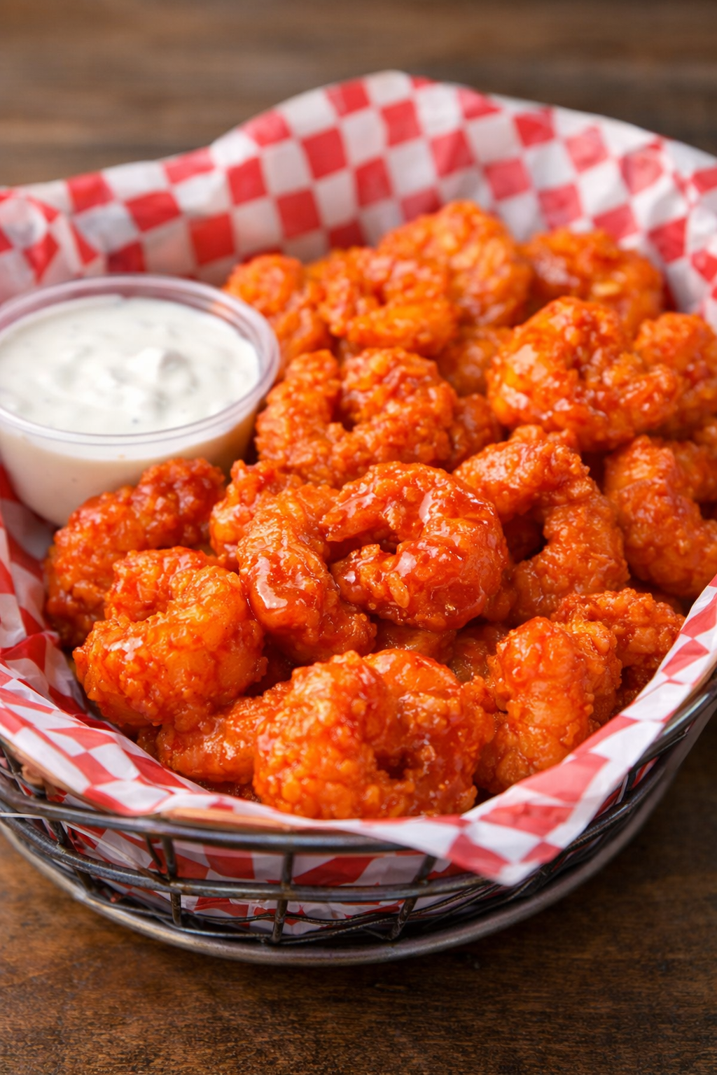 Buffalo Shrimp Basket.