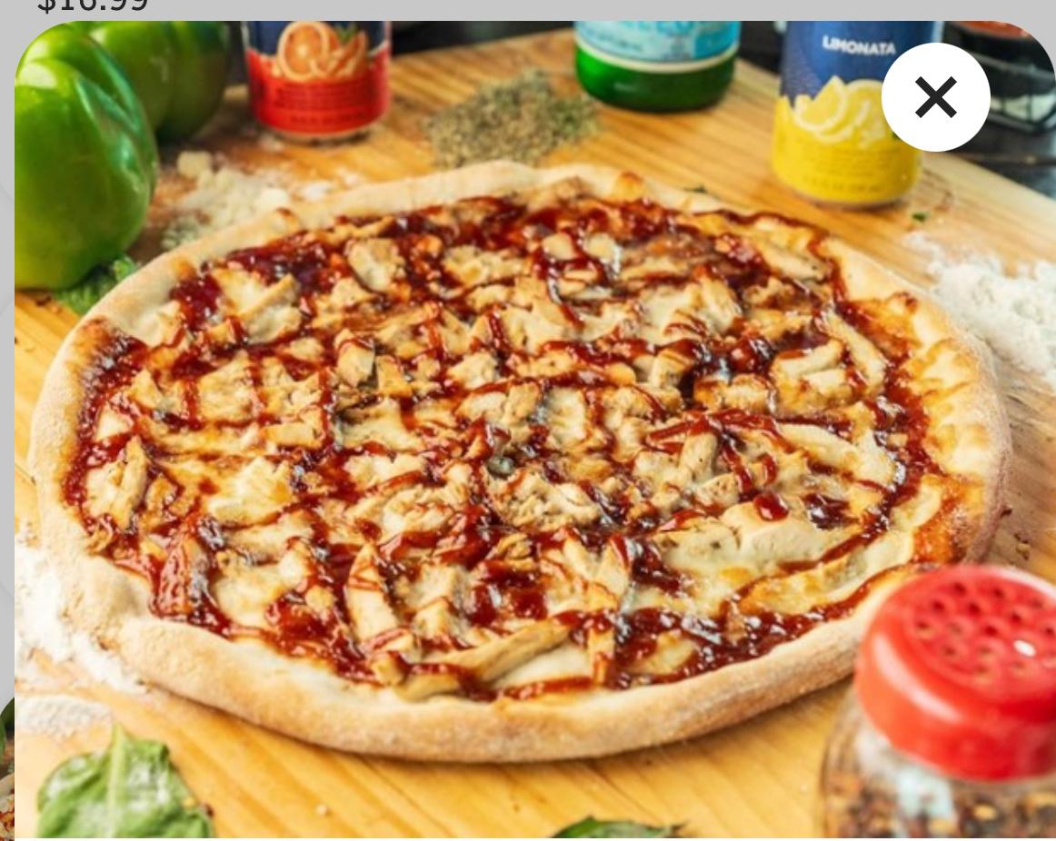 Large 16" BBQ Chicken Pizza.