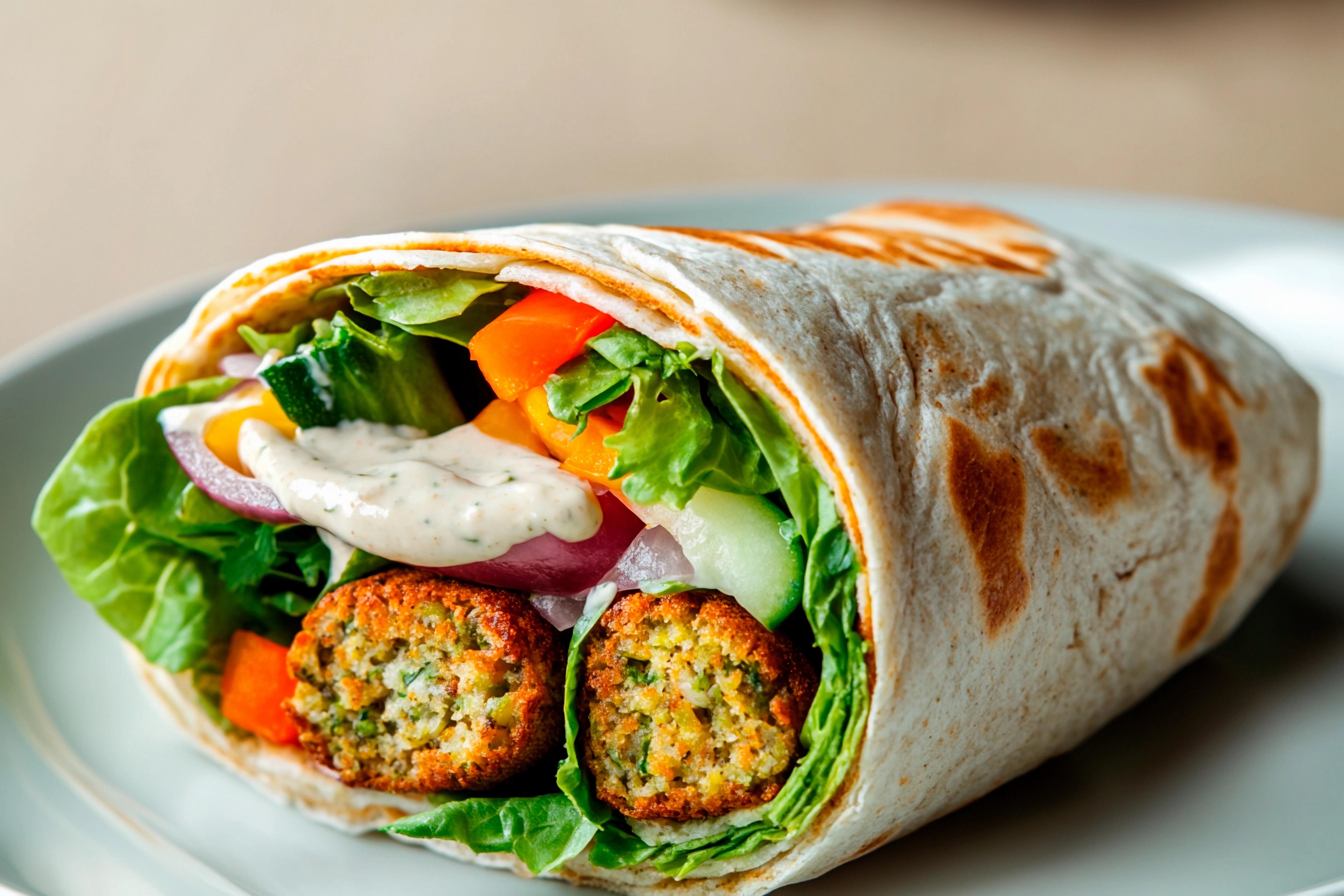 Falafel Tabouli Wrap.