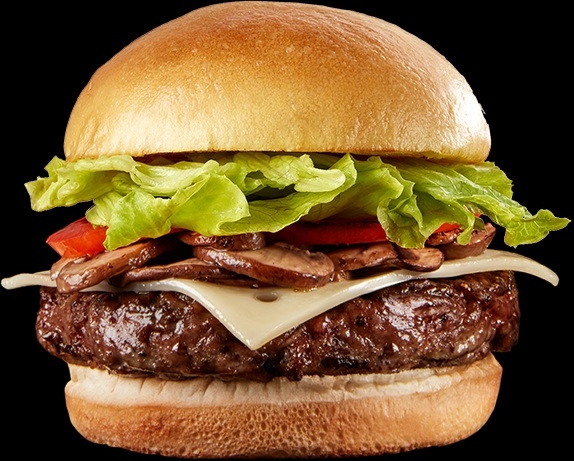 Mushroom Swiss Burger.