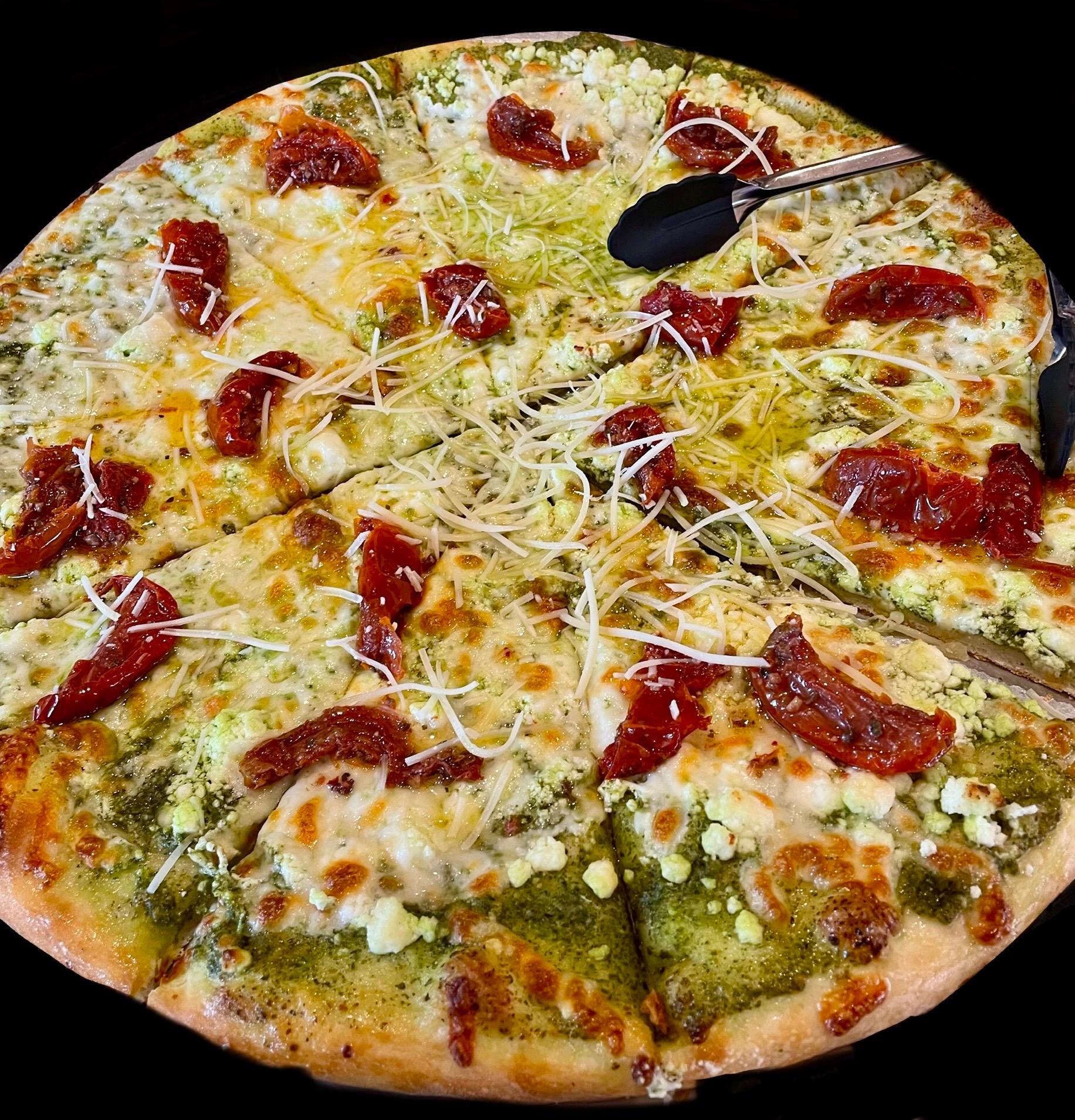 16" Chevre & Pesto.