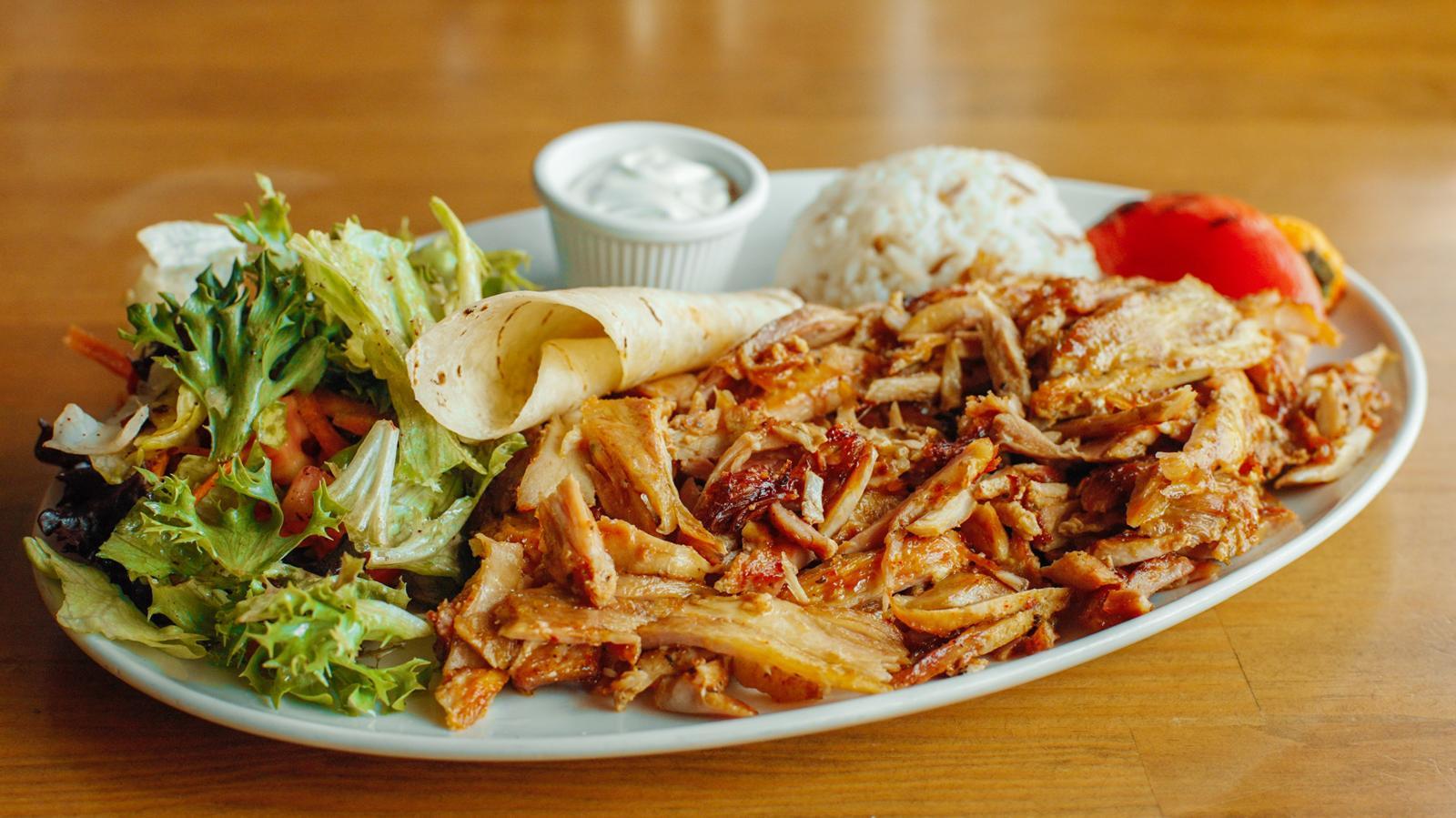 Large Chicken Doner Plate (Gyro).
