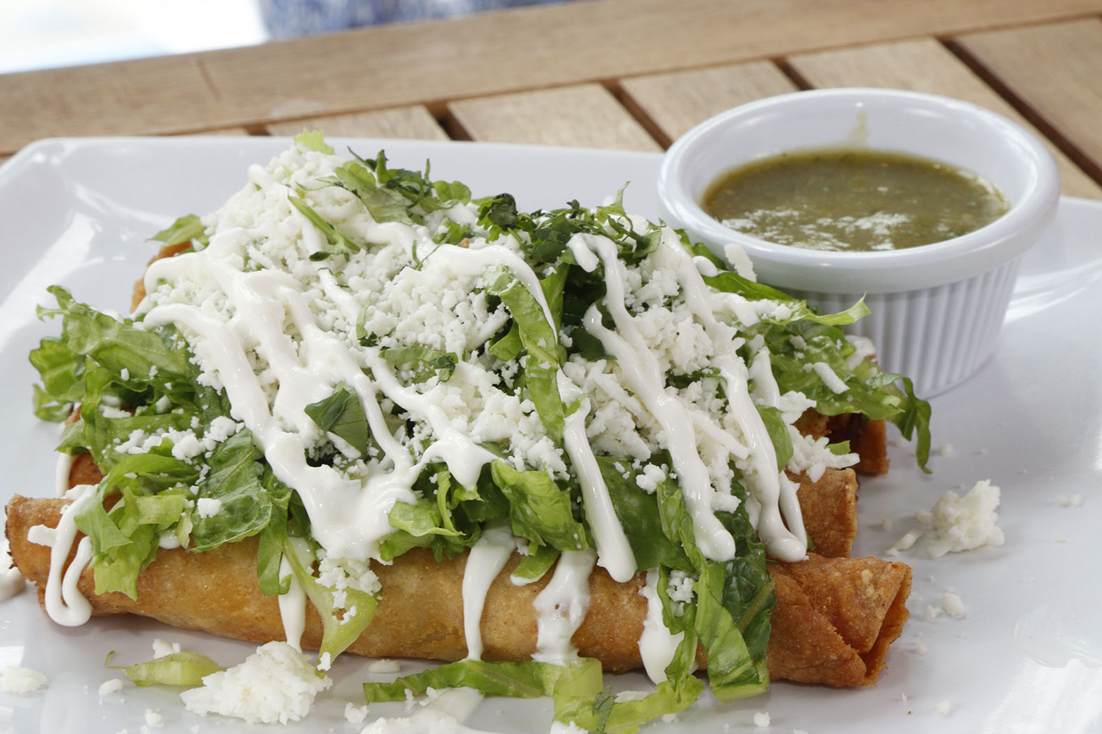 Flautas/White cheese.