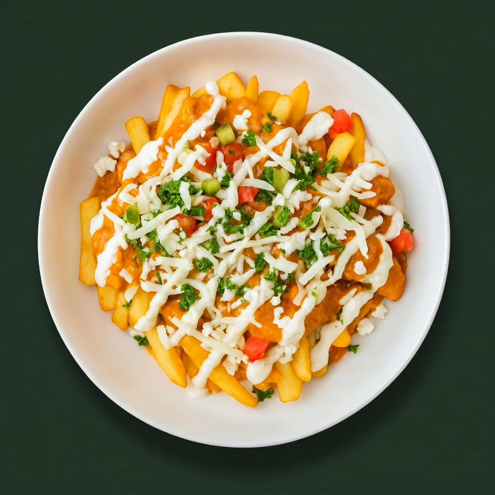 Butter Chicken Loaded Fries.