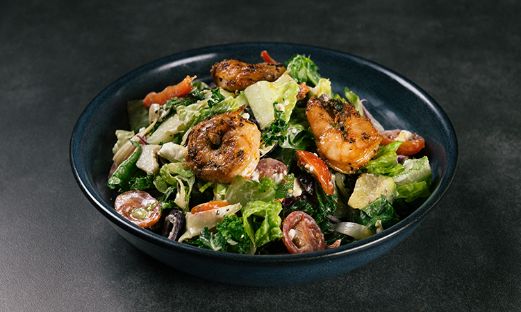 SHRIMP GREEK SALAD.