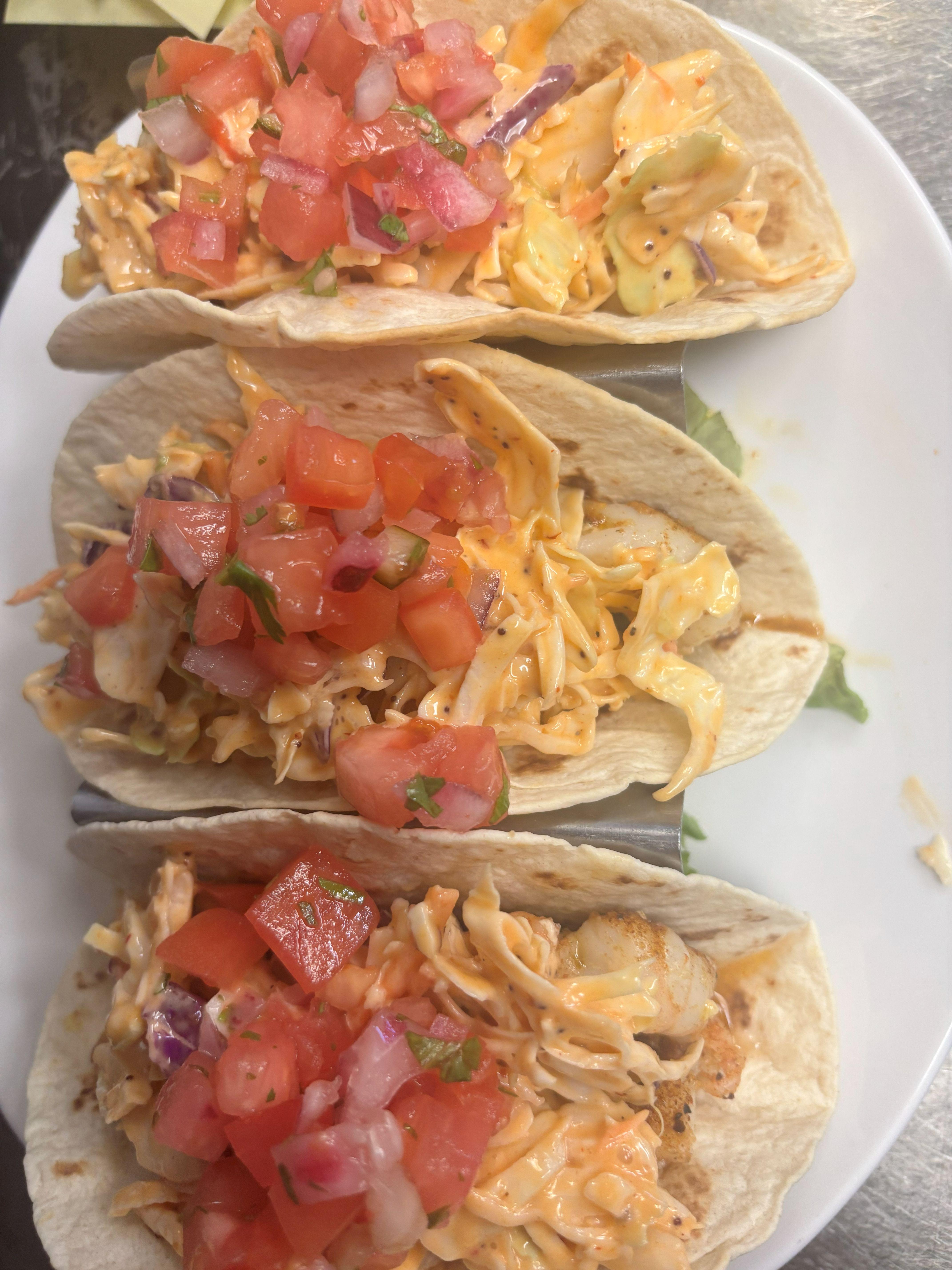 Cajun Shrimp Tacos.