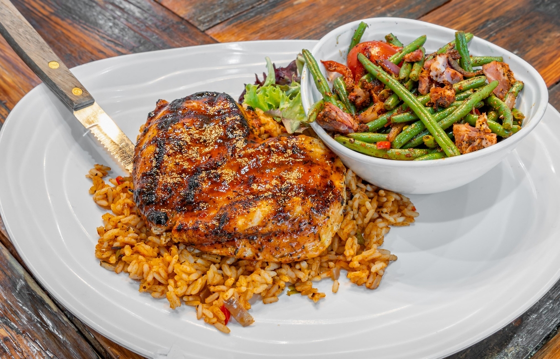 Bourbon Glazed Chicken.