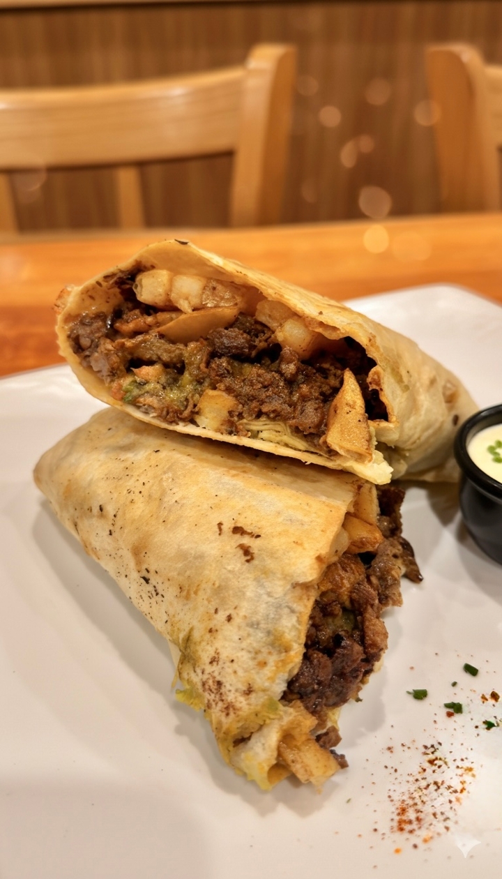 (L) Burrito California.